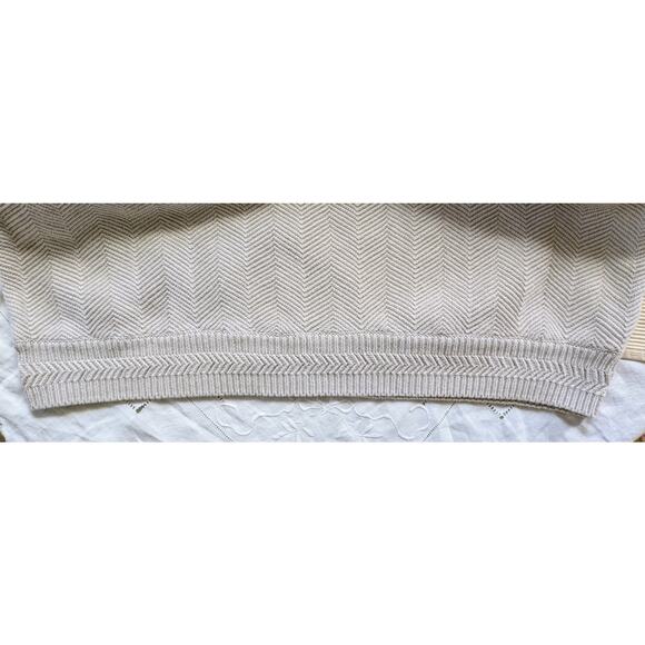 Chaps Ralph Lauren Men's Sweater Size Large Heavyweight Cotton Light Gray Crew - Picture 4 of 9